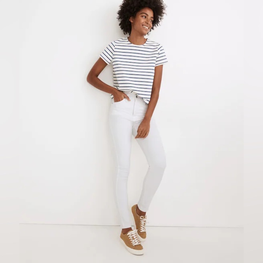 Madewell 10” high rise skinny white jeans size 27
